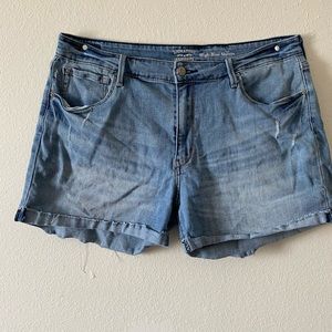 High-rise jean shorts